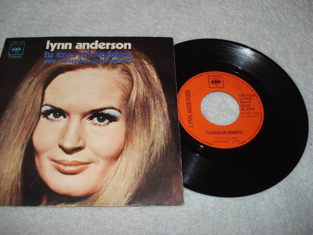 Lynn Anderson   Tu eres Mi hombre  / Youre My Man   Orgineel, Fotohoes, Ophalen of Verzenden, Zo goed als nieuw, Country en Western
