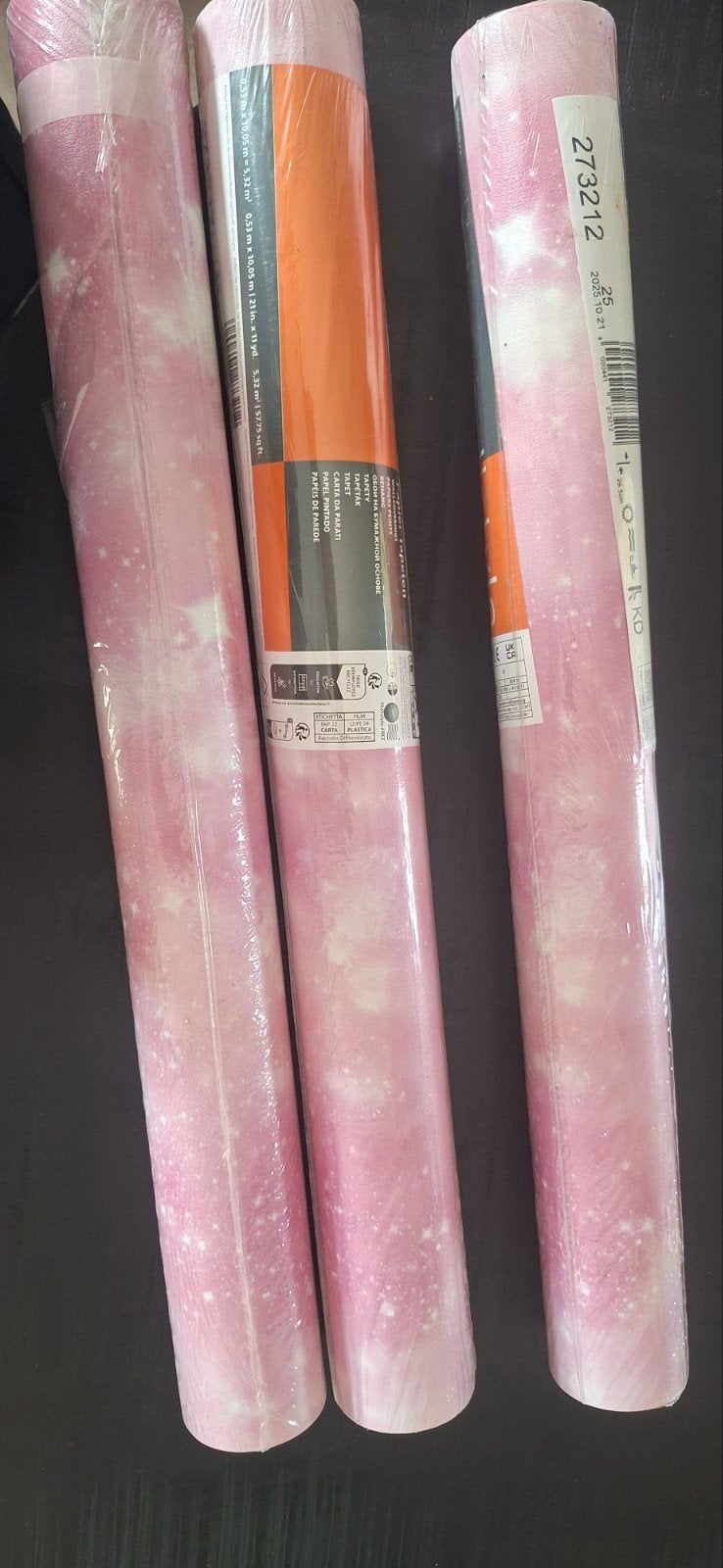 3 rollen behang, Ophalen, Overige merken, Roze, Papierbehang