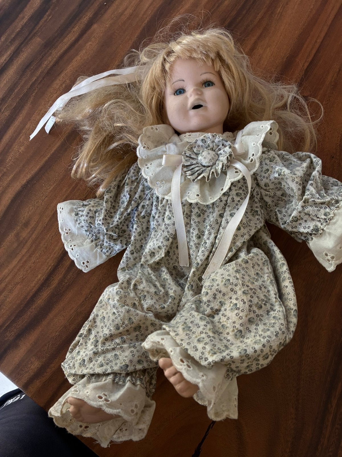vintage porseleinen pop, Verzamelen, Poppen, Ophalen, Gebruikt, Pop