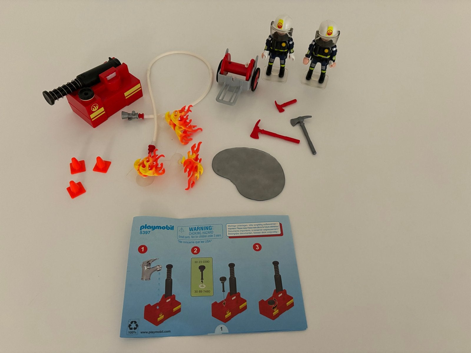 Playmobil Brandweer Set 5397 met Figuren en Accessoires, Kinderen en Baby's, Speelgoed | Playmobil, Complete set, Ophalen of Verzenden
