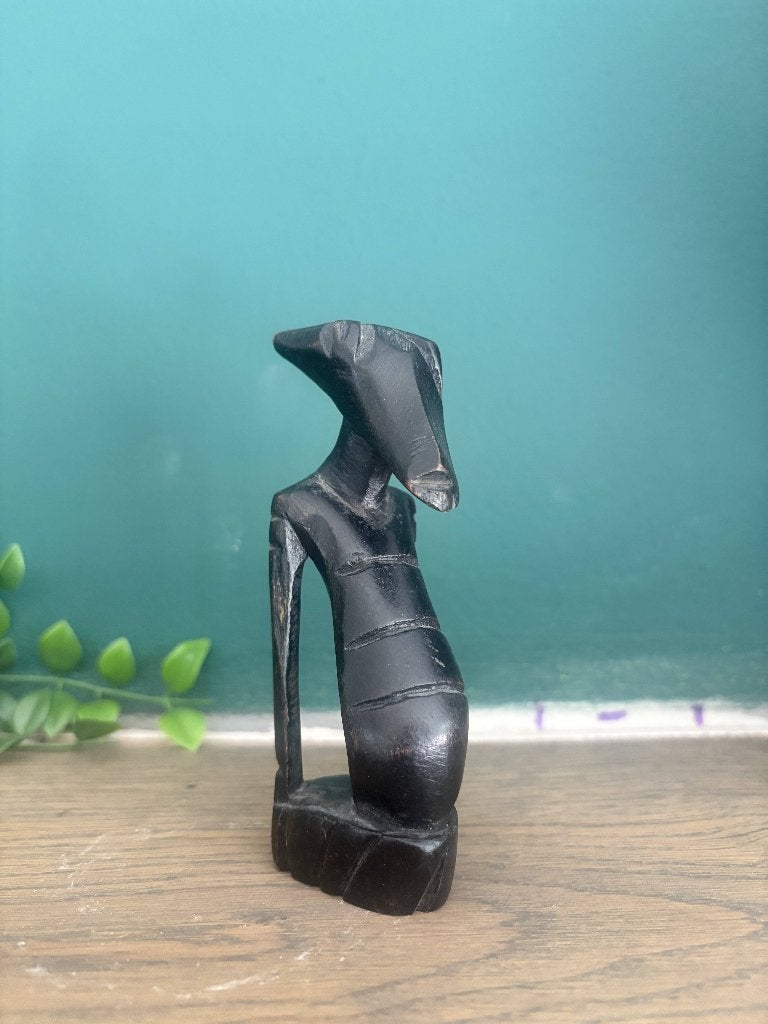 Houten beeldje, Ophalen, Overige onderwerpen, Minder dan 20 cm, Handgemaakt