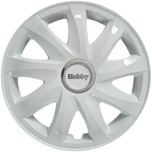 Caravan wieldop wit met opdruk Hobby (set van 2 stuks), Caravans en Kamperen, Nieuw, Ophalen of Verzenden, 530AX, Info@kadoootje.nl