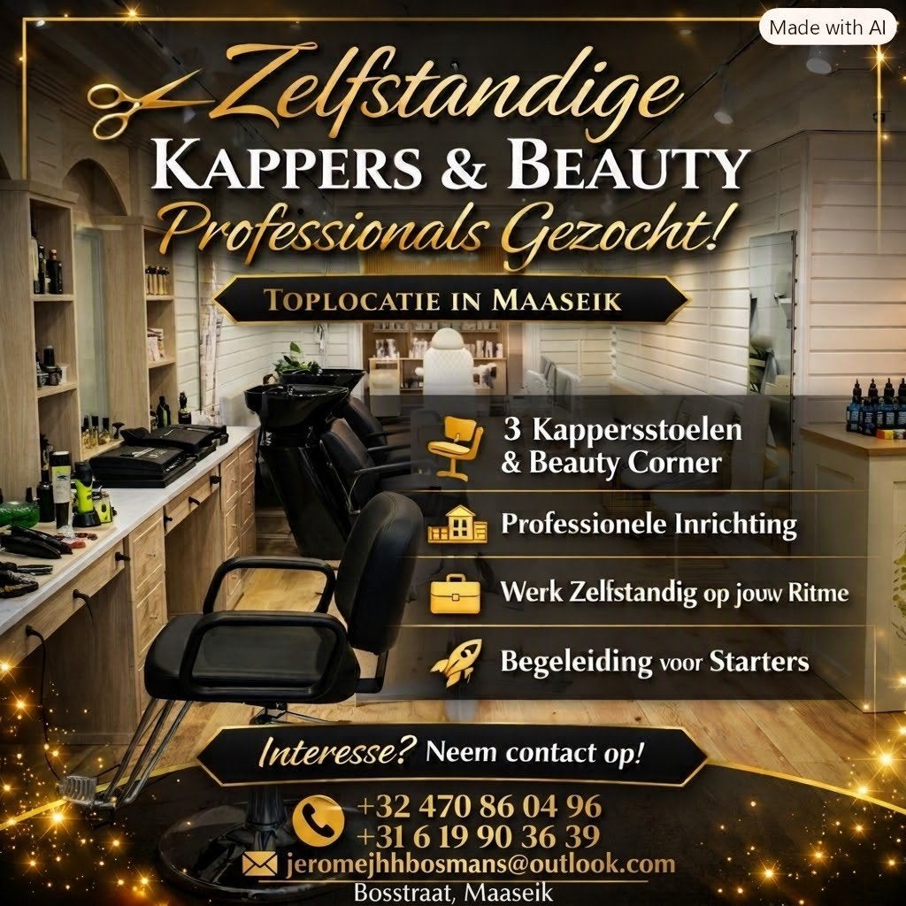 Zelfstandige kappers & beauty professionals gezocht ( voorna, Diversen, Ophalen, Nieuw