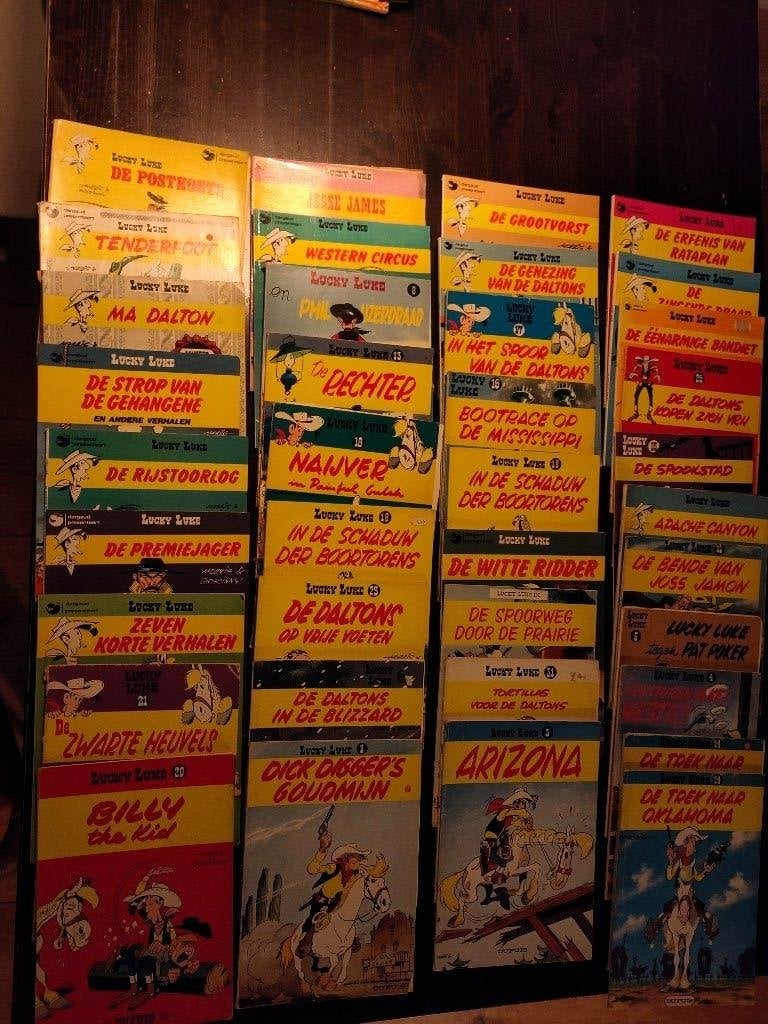 Lucky Luke stripboeken, 38 stuks, Meerdere stripboeken, Ophalen of Verzenden, Gelezen, Dargaud
