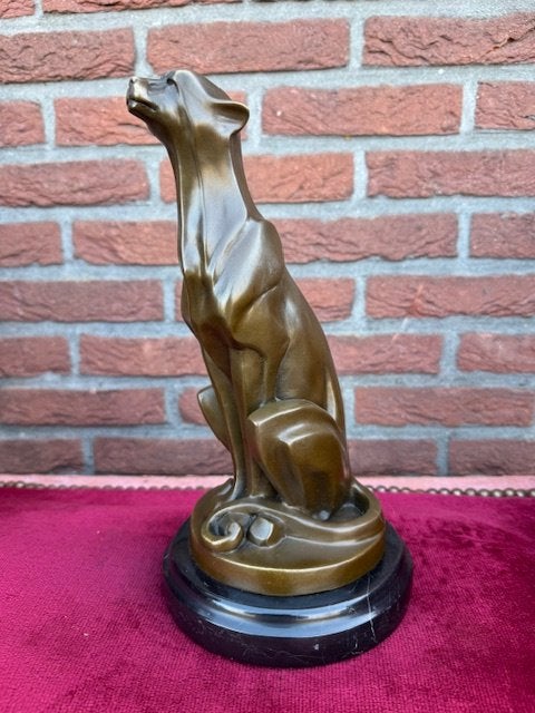 fraai gestileerd bronzen beeld, CHEETAH/ LUIPAARD, Art deco, Ophalen of Verzenden, Brons, Beeld