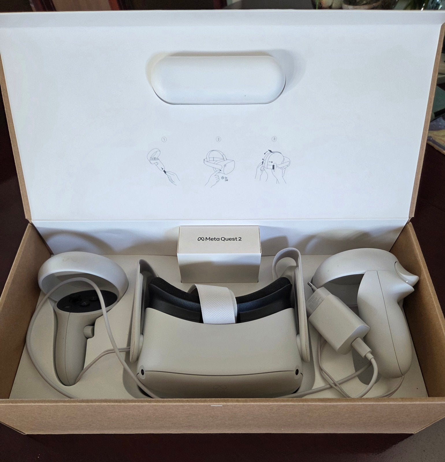 Meta Quest 2 VR-bril met controllers 128GB, Ophalen, Zo goed als nieuw, VR-bril, Overige platformen
