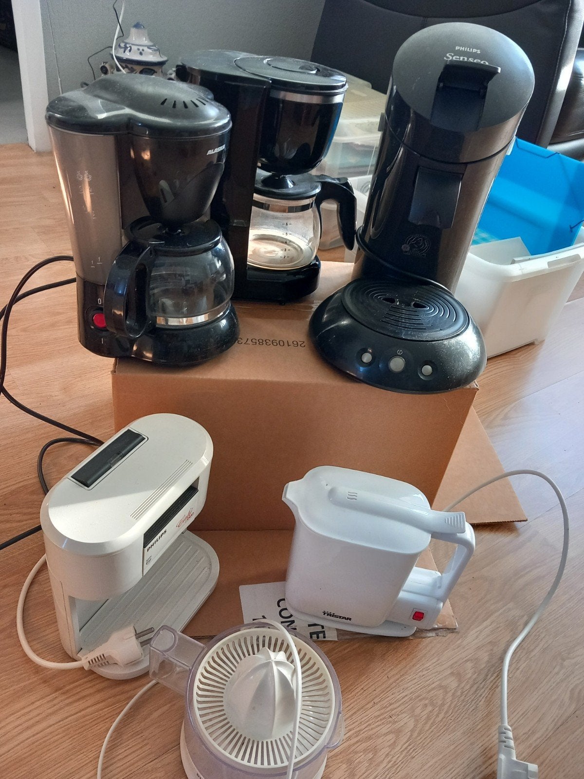 Koffiezetapparaten, waterkoker, citruspers  alles in 1 koop, Ophalen, Koffiemachine, Niet werkend, 4 tot 10 kopjes