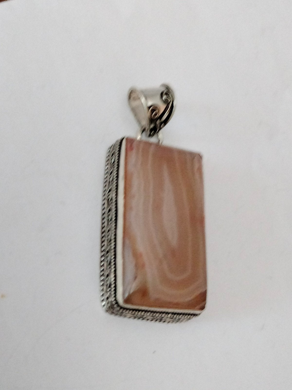 Zilveren hanger met agaat, Verzenden, Nieuw, Met edelsteen, Zilver