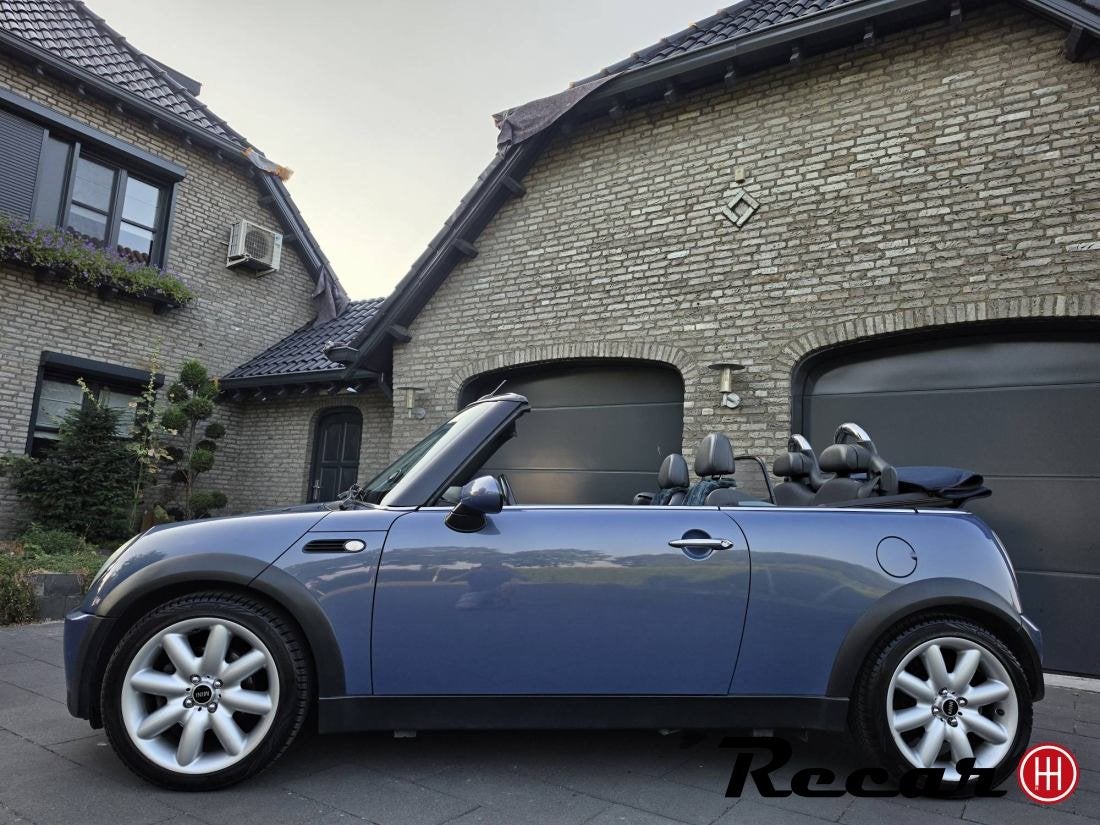 Mini Cabrio - 1.6 Cooper Pepper/ZeerMooi/Pdc/Camera, Auto's, Mini, Gebruikt, 4 cilinders, Cabriolet, Blauw