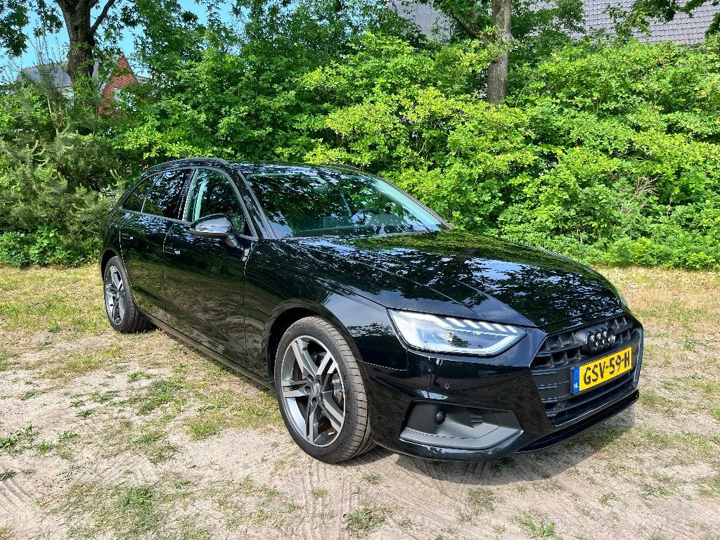 Audi A4 Avant 2.0 TFSI MHEV 150 PK S Tron 2020 Carplay Leer, Auto's, 15 km/l, 4 cilinders, A4, Zwart