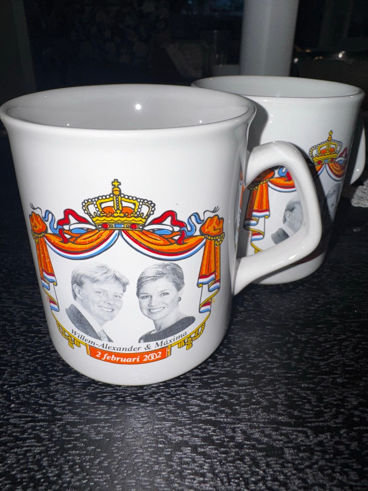 Willem-Alexander & Máxima Herdenkingsmokken - 2 februari 200, Ophalen, Nieuw, Klassiek, Wit