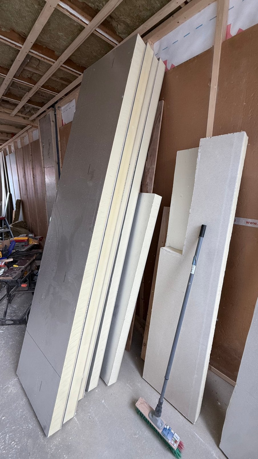 Pir plaat 8cm met gips (260x60x80), Doe-het-zelf en Verbouw, Platen en Panelen, Ophalen of Verzenden, Zo goed als nieuw