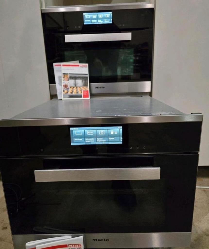 Miele combioven H6800BM en combistoomoven DGC6800XL pureline, Combimagnetron, Crisp, Ophalen of Verzenden, Zo goed als nieuw