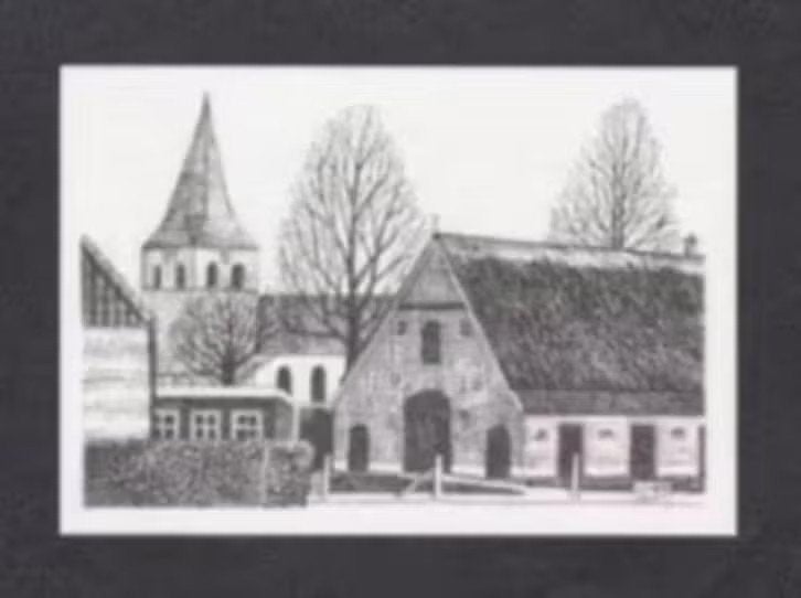 Heemse Oude Dorpskern Pentekening., Verzamelen, Ansichtkaarten | Nederland, Ophalen of Verzenden, 1960 tot 1980, Ongelopen, Overijssel