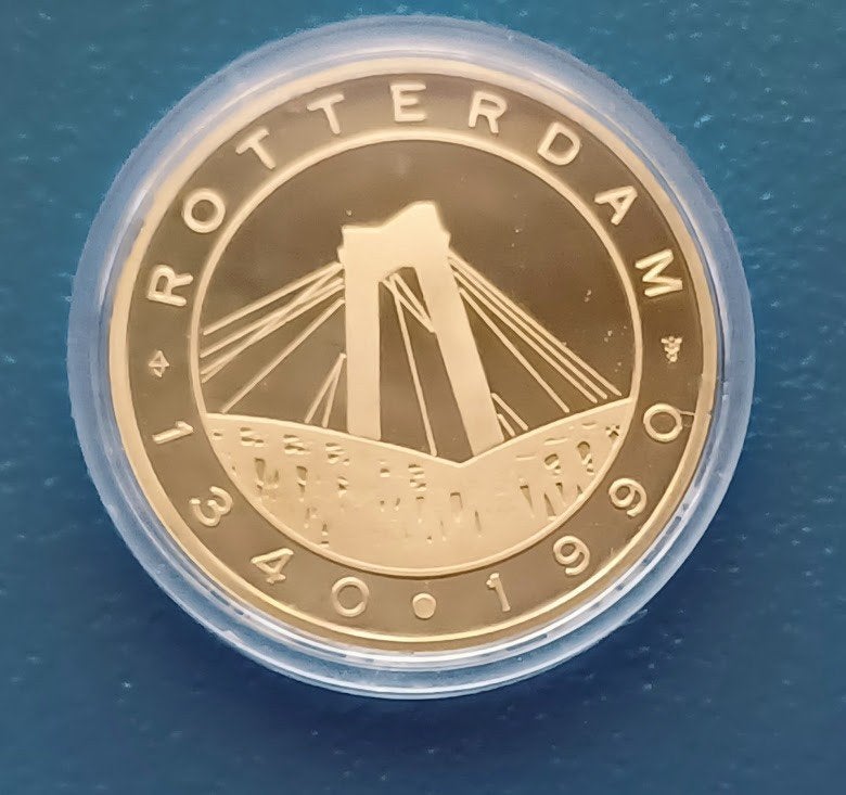 Rotterdam 1 Porter Brons Proof - 1990, Verzenden, Brons, Nederland