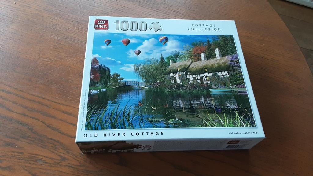 Landschap puzzel 1000 stukjes - King Cottage Collection, Ophalen of Verzenden, 500 t/m 1500 stukjes, Gebruikt, Legpuzzel
