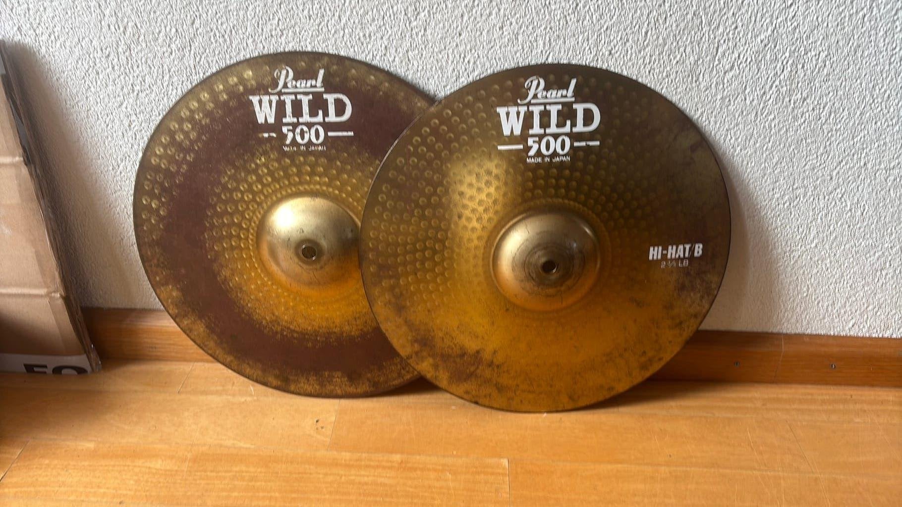 Pearl Wild-500 14” hihats / Made in Japan/ voor rock en jazz, Muziek en Instrumenten, Ophalen of Verzenden, Gebruikt, Melodische percussie