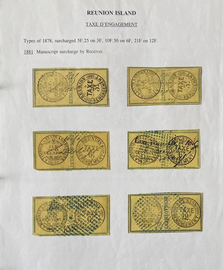 La Reunion - Taxe d’Engagement, Postzegels en Munten, Verzenden, Gestempeld, Overige thema's