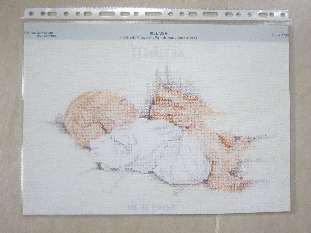 Borduurpatroon GEBOORTE BABY TEGEL WANDDECORATIE, Ophalen of Verzenden, Zo goed als nieuw, Handborduren, Patroon