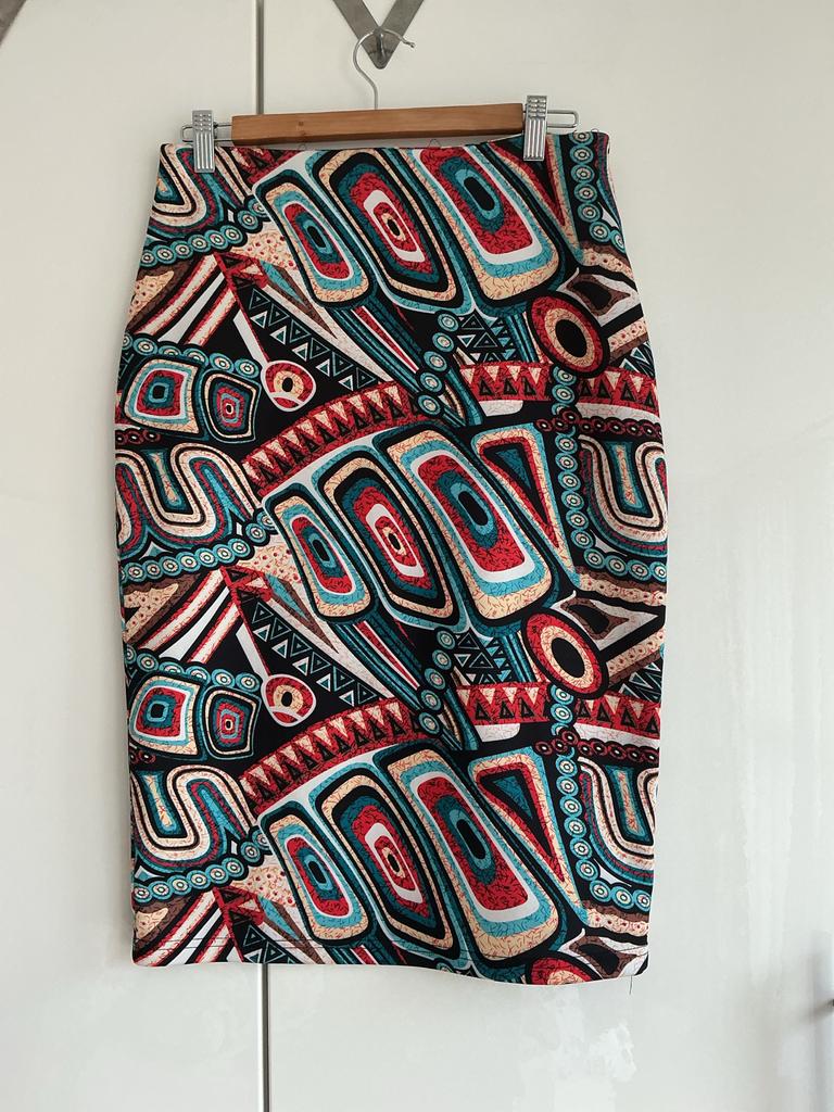 Knie lange elastische kokerrok maat L, Kleding | Dames, Rokken, Gedragen, Maat 42/44 (L), Overige kleuren, Knielengte, Ophalen of Verzenden