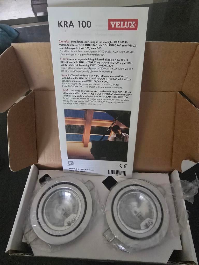 2 Velux inbouw spotjes, Ophalen of Verzenden, Nieuw, Metaal of Aluminium, Inbouw