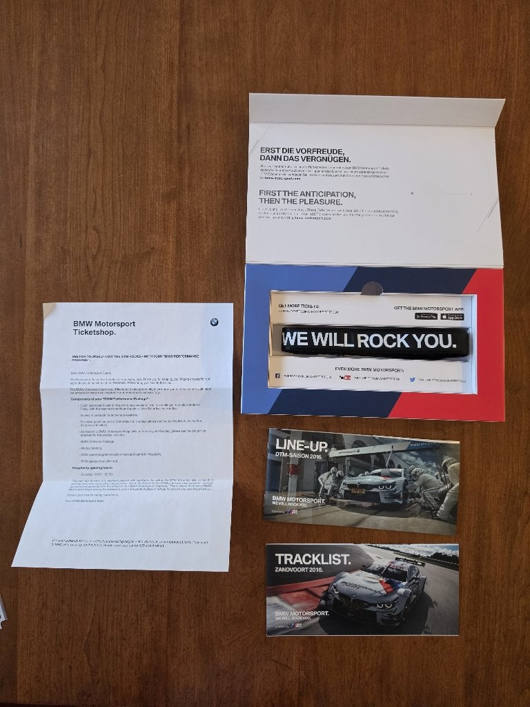 BMW Motorsport Originele DTM VIP Ticketbox Zandvoort 2016, Ophalen of Verzenden, Zo goed als nieuw, BMW, BMW