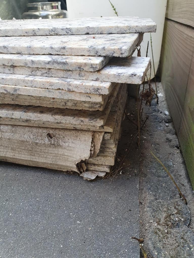 Granieten tegels 15 x plus gezaagde, Ophalen, Overige materialen, Minder dan 4 cm, Minder dan 5 m²