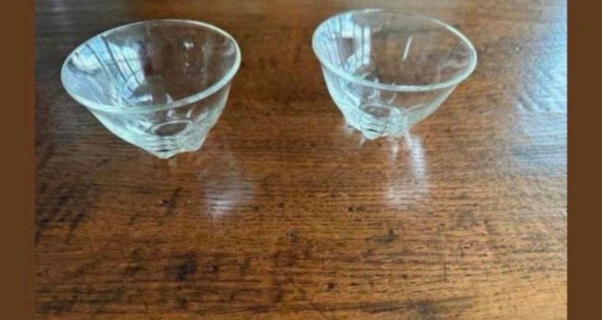 Set van 12 glazen schaaltjes voor desserts/snacks, Antiek en Kunst, Antiek | Schalen, Ophalen of Verzenden