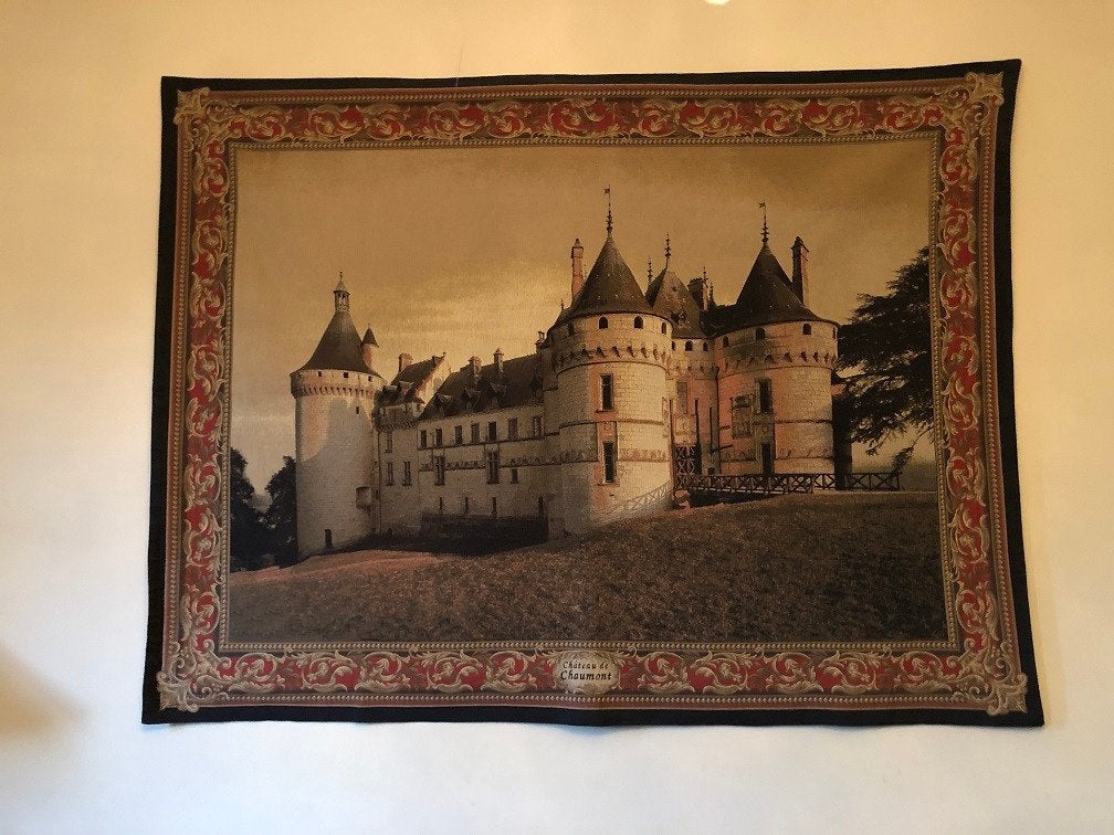 GROOT NIEUW WANDKLEED kasteel Chaumont gobelin Flamant, Ophalen, Wilms, Meerkleurig, Nieuw