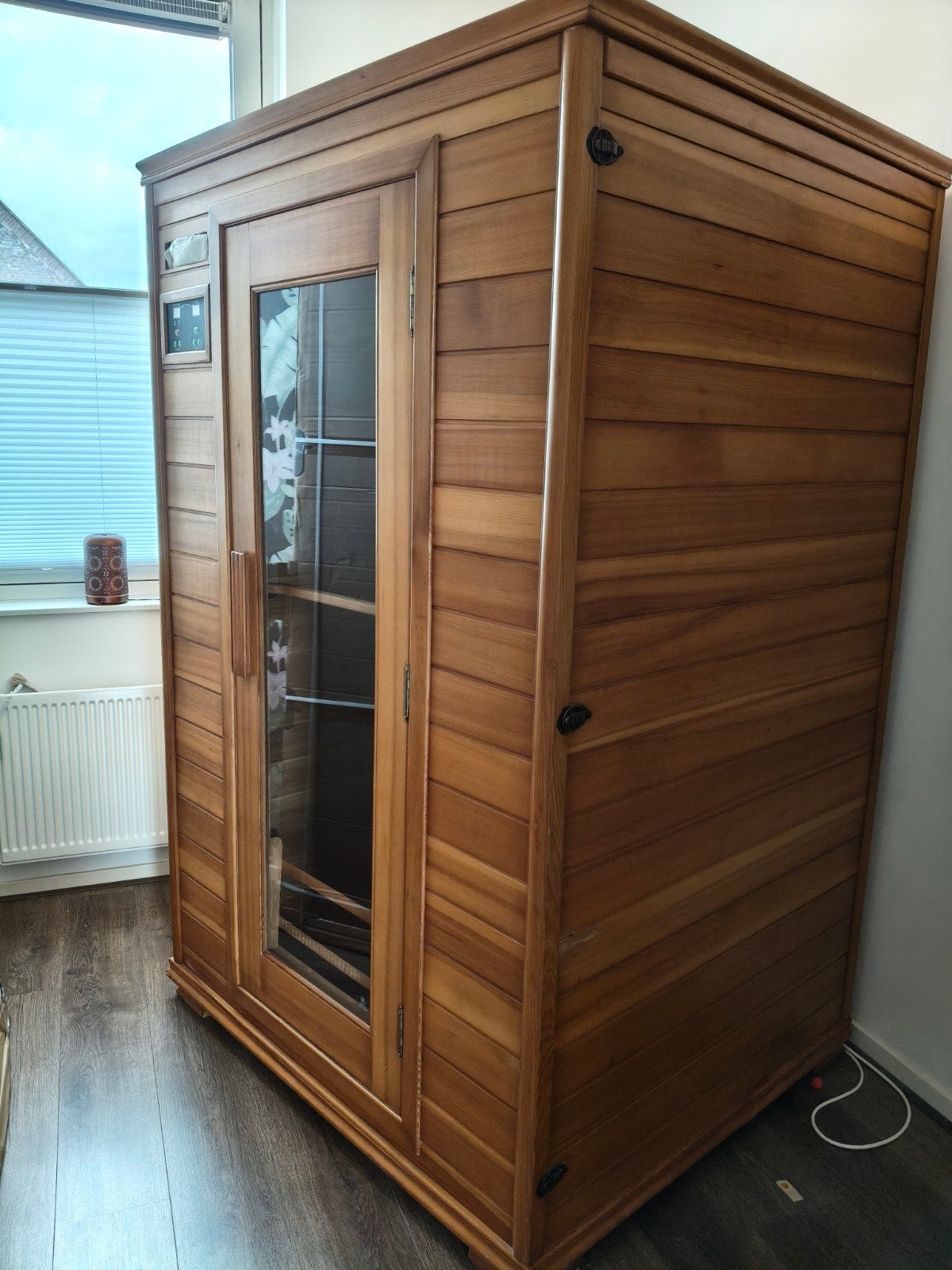 Infrarood sauna - 105x120x185 cm (excl. radio), Ophalen, Gebruikt, Infrarood, Complete sauna