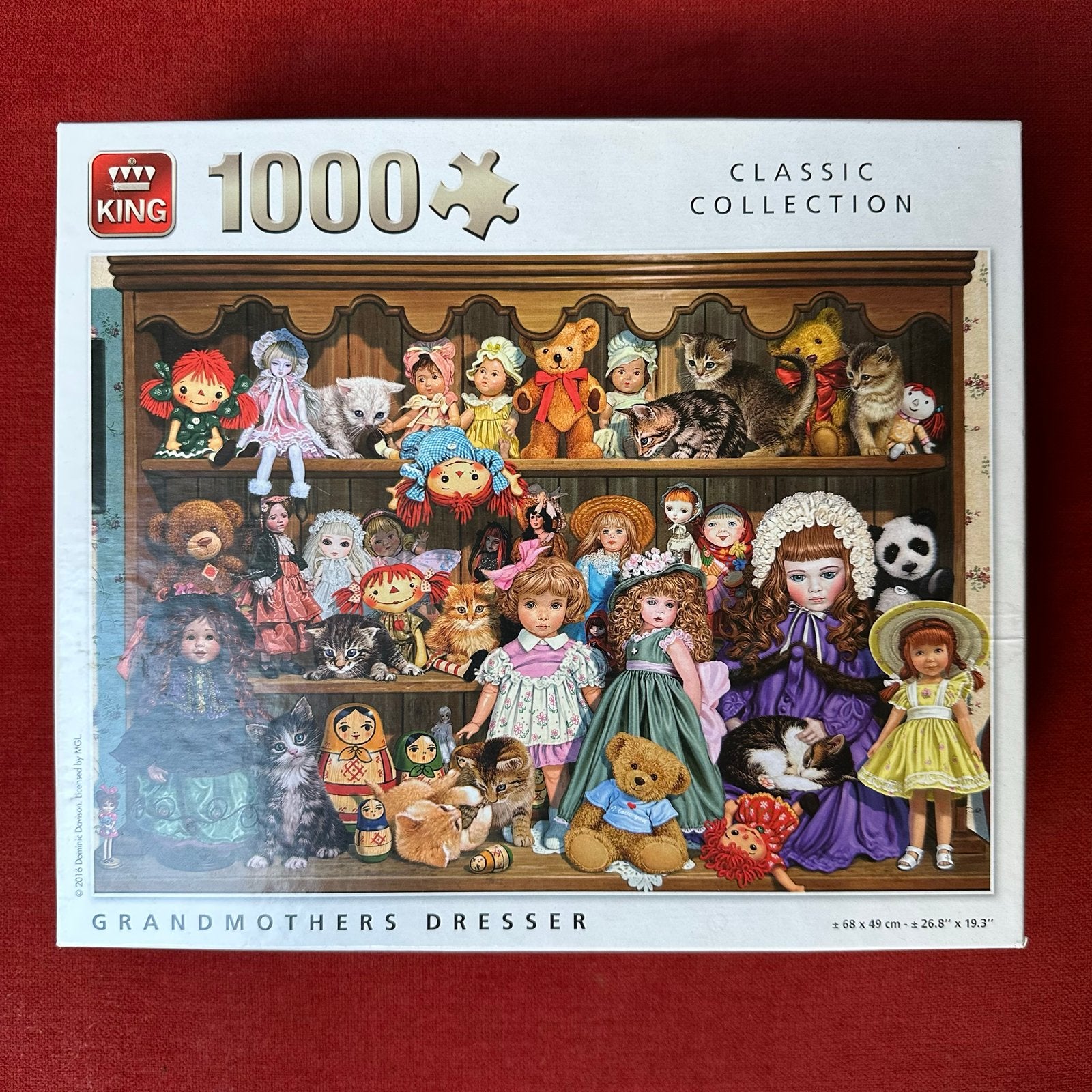 King Legpuzzel 1000 stukjes - Grandmothers Dresser, Ophalen, 500 t/m 1500 stukjes, Zo goed als nieuw, Legpuzzel
