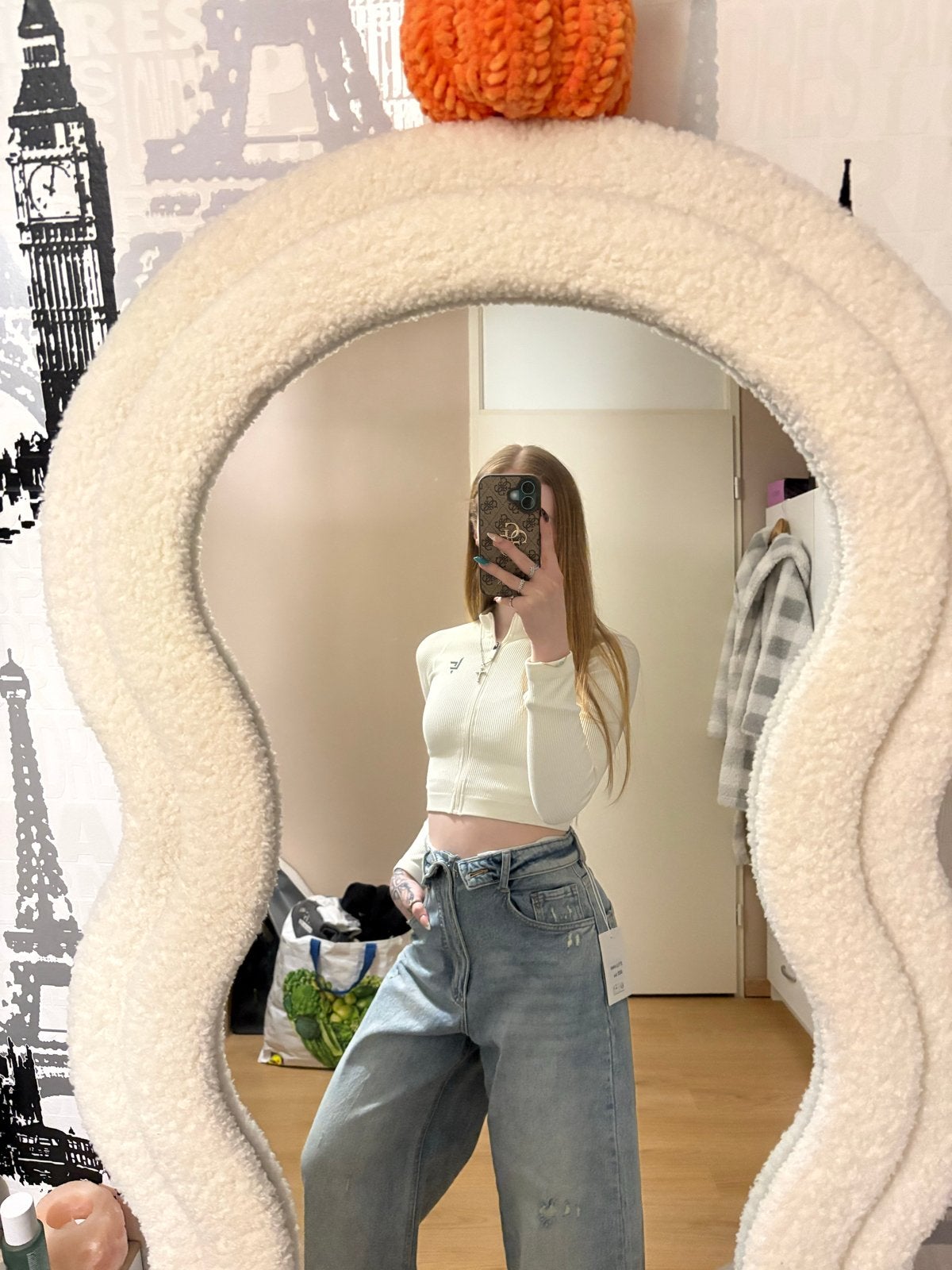 Nieuwe Balloon Jeans met omvouw - Maat 34 (valt als 36), Blauw, Nieuw, Ophalen of Verzenden, Maat 36 (S)
