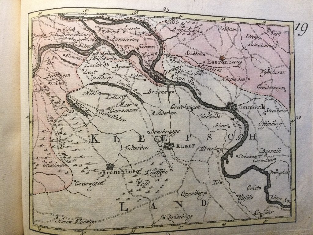  ‘s-Heerenberg en omgeving, JC Sepp, 1773 ., Cartografie, 19 cm, Handgekleurd, 13 cm