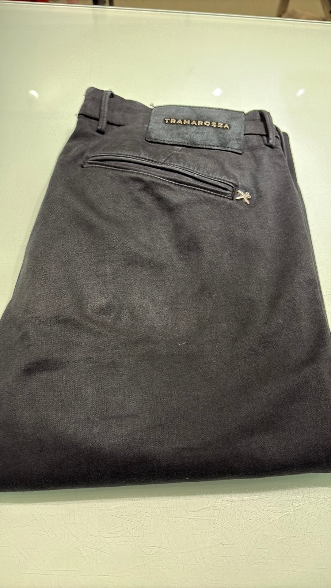 Tramarossa zwarte stretch chino maat 31 Made in Italy, Ophalen of Verzenden, Gedragen, Zwart, W32 (confectie 46) of kleiner