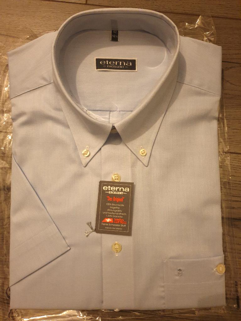 Overhemd met korte mouw Eterna EXCELENT, Eterna, Blauw, Nieuw, Ophalen of Verzenden