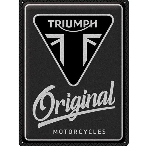 Triumph Original motor relief reclamebord van metaal deco, Ophalen of Verzenden, Nieuw, Auto's
