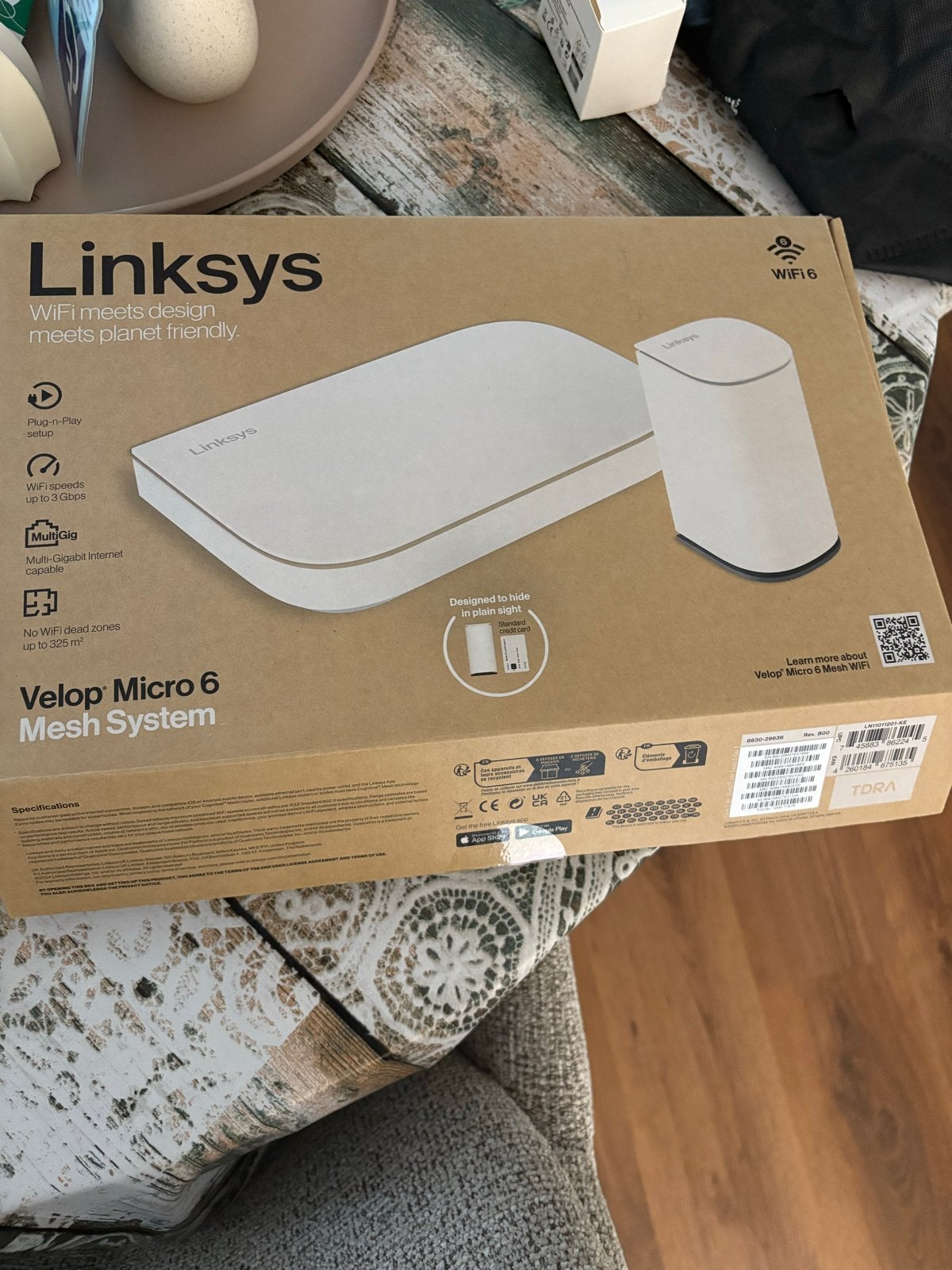 Linksys Velop Micro 6 Mesh Systeem WiFi 6 Router, Computers en Software, Ophalen of Verzenden, Zo goed als nieuw, Router