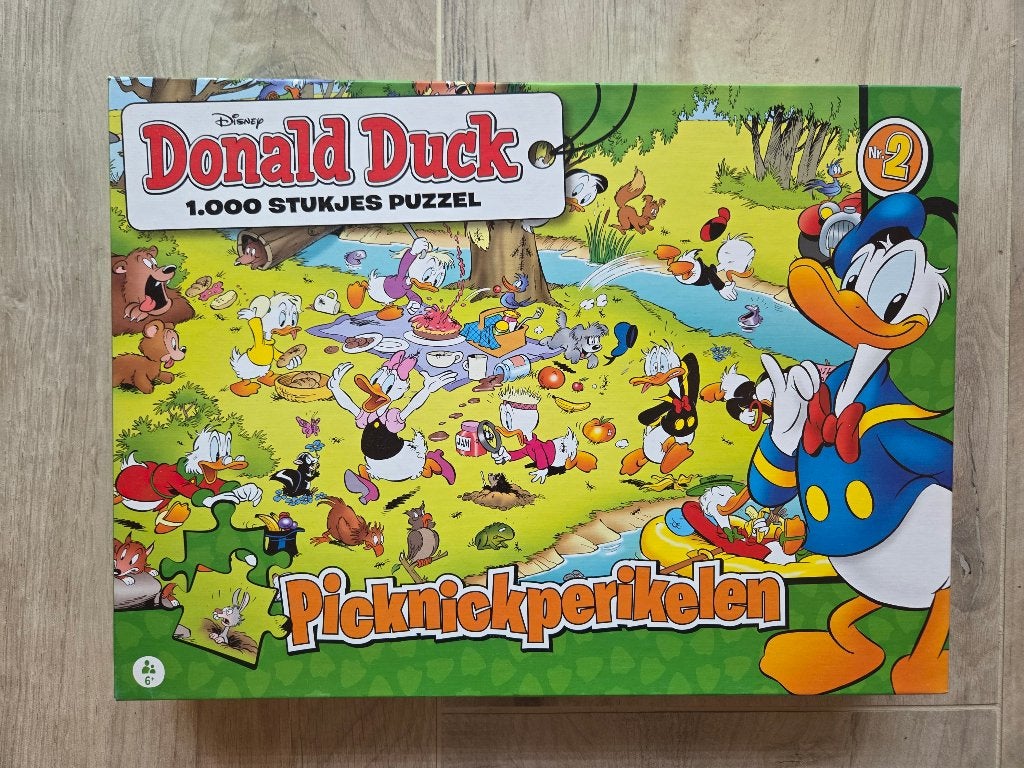 Donald Duck puzzel nr. 2 – Picknickperikelen, Ophalen of Verzenden, 500 t/m 1500 stukjes, Zo goed als nieuw, Legpuzzel