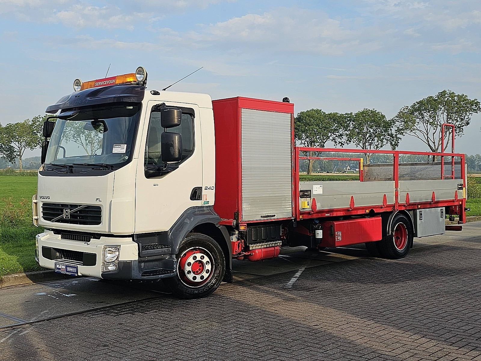 VOLVO FL 240.12 manual hiab 033t, Euro 2, Wit, Bedrijf, Volvo