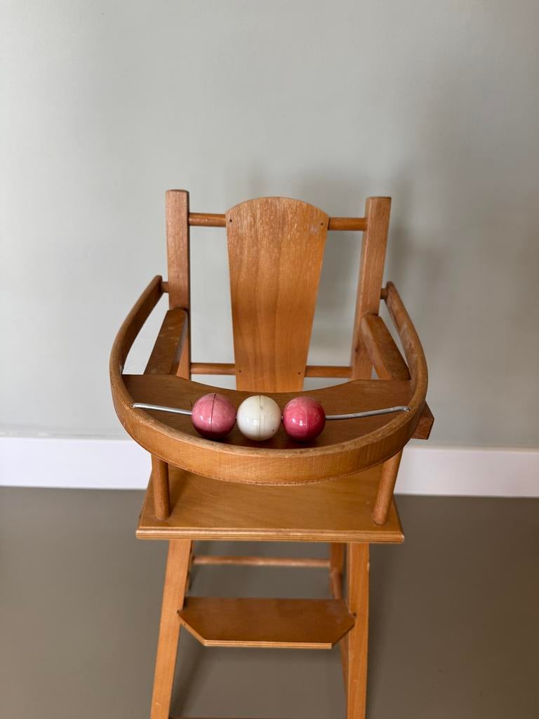 Houten kinderstoel voor pop - Vintage speelgoed, Ophalen, Gebruikt, Overige typen