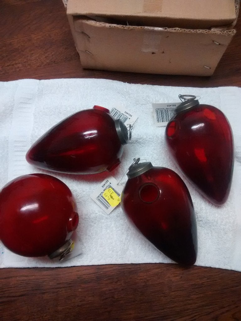 Decoratie glazen ballen / hangers bloemschikken, Huis en Inrichting, Ophalen of Verzenden, Nieuw, Rood, Glas