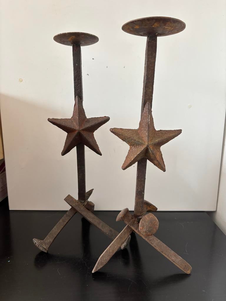 Antieke Russische kandelaren, Antiek en Kunst, Ophalen, Overige materialen