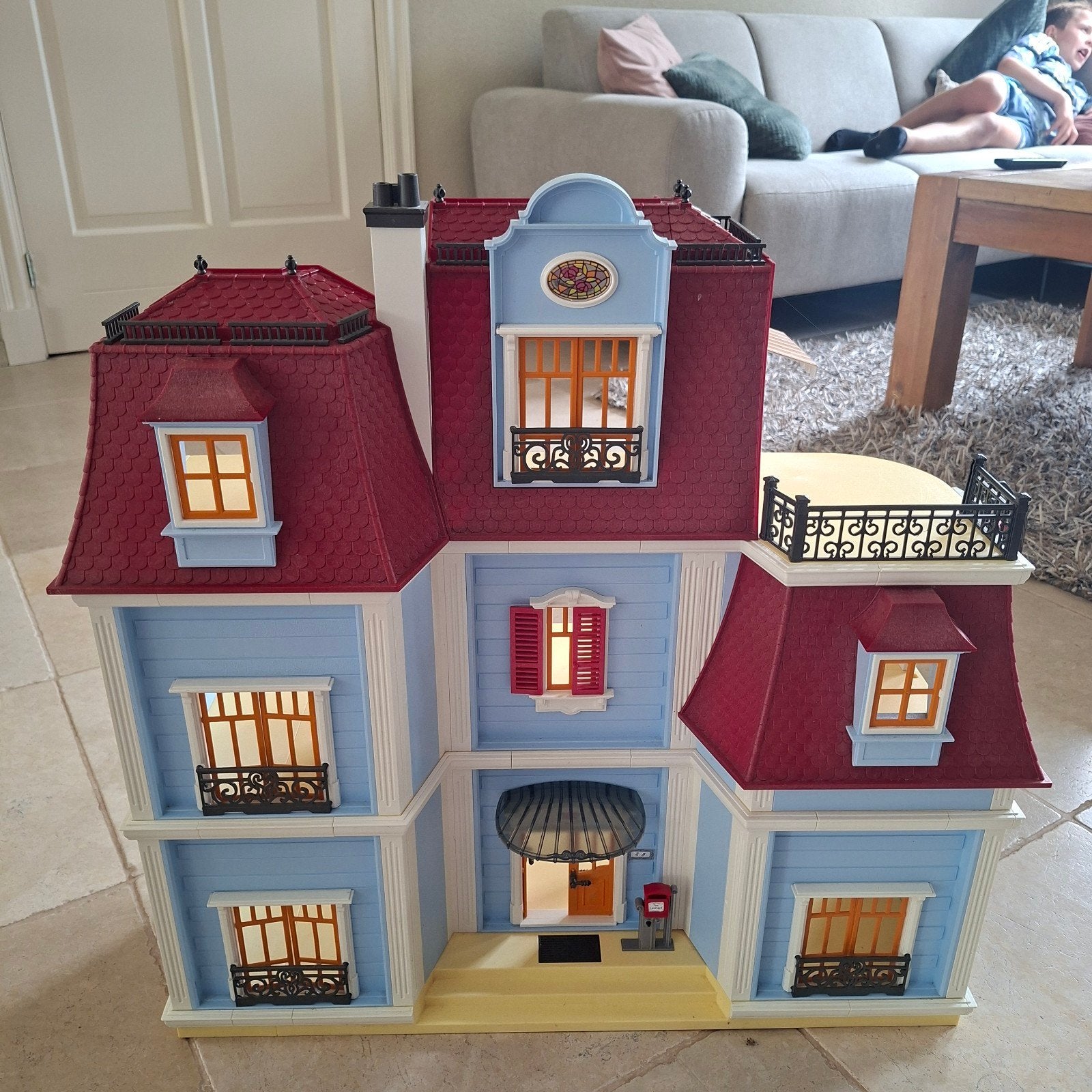 Playmobil Dollhouse Groot Poppenhuis met complete inrichting, Ophalen, Gebouw, Complete set, Zo goed als nieuw