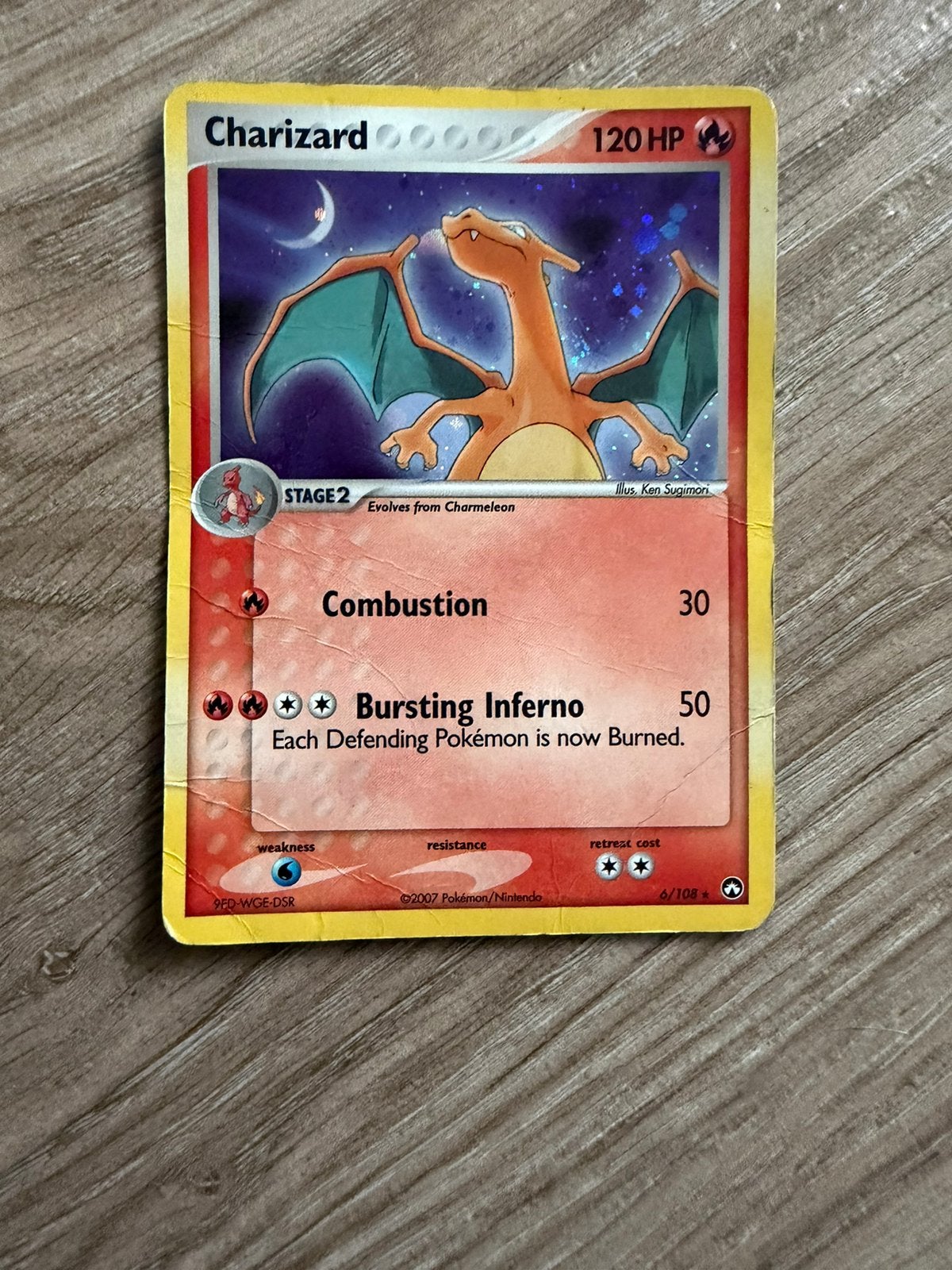 Pokemon kaart Charizard 120 HP, Ophalen, Gebruikt