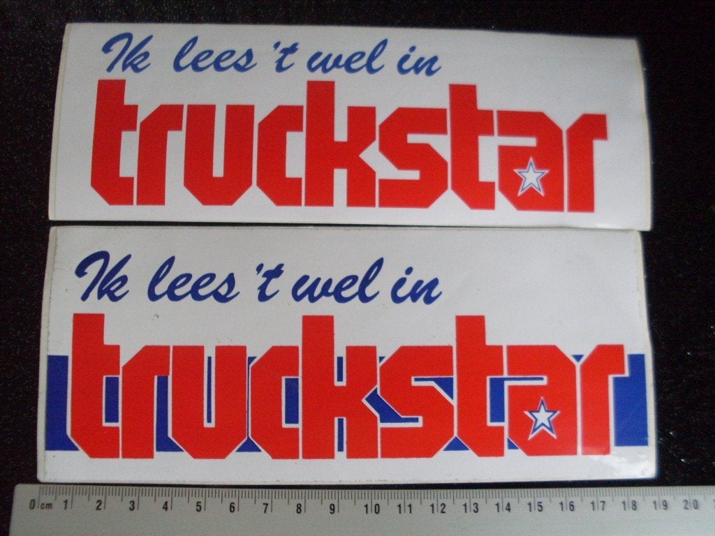 2x sticker ik lees 't wel in truckstar logo, Verzenden, Zo goed als nieuw, Bedrijf of Vereniging