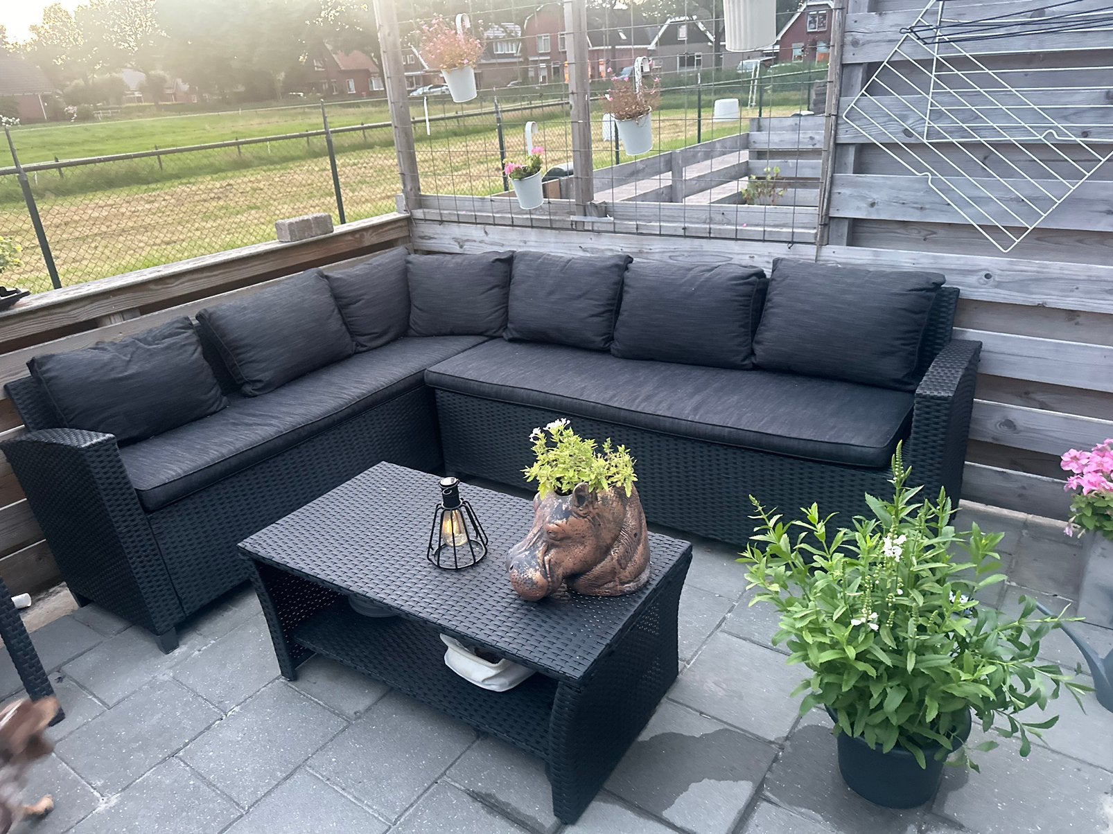 Nette loungebank, Tuin en Terras, Tuinsets en Loungesets, Ophalen, Zo goed als nieuw, Bank, Loungeset