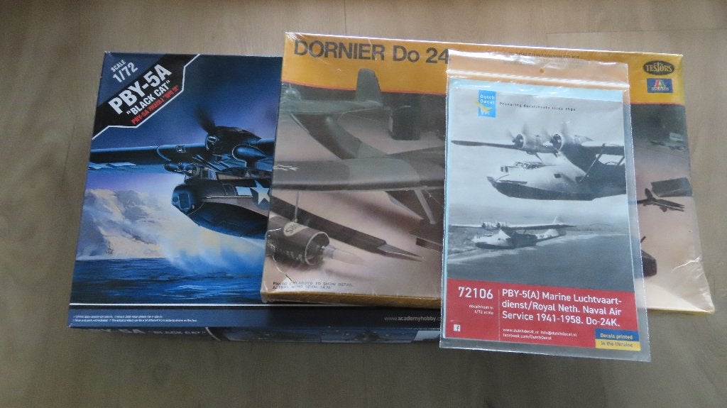 Do-24 + Catalina + NL decals Testors/Academy 1/72, Overige merken, 1:72 tot 1:144, Nieuw, Ophalen of Verzenden
