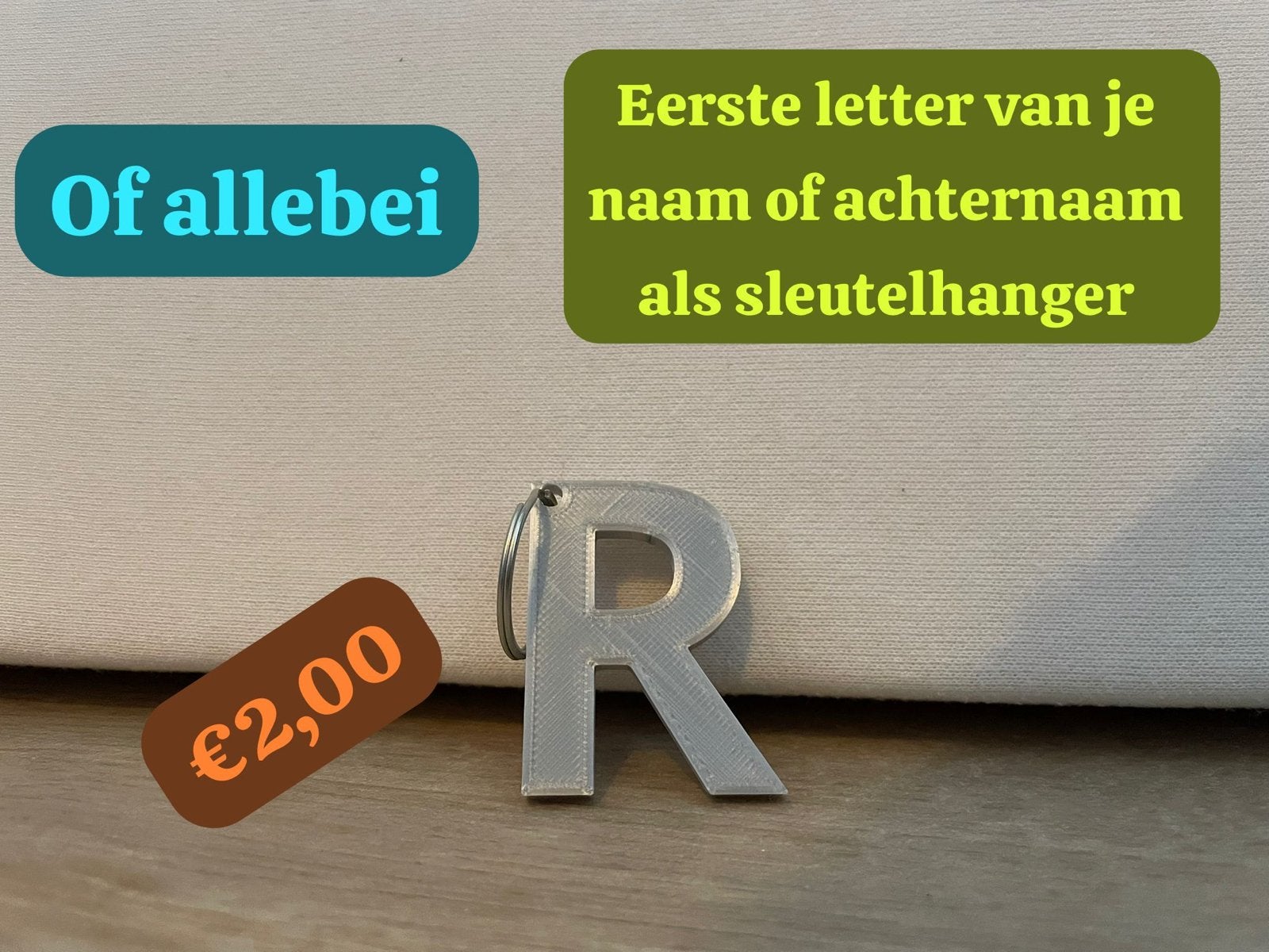 Sleutelhanger met initiaal - Jouw letter voor €2, Ophalen, Nieuw, Overige typen