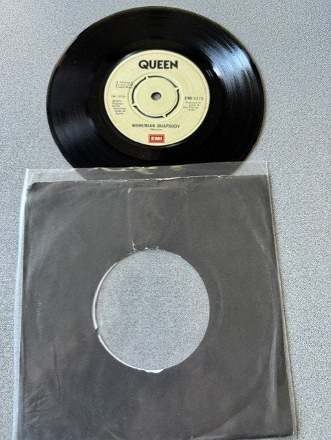 QUEEN - bohemian rhapsody 7 INCH SINGLE 1975 UK, Gebruikt, 7 inch, Rock en Metal, Overige typen