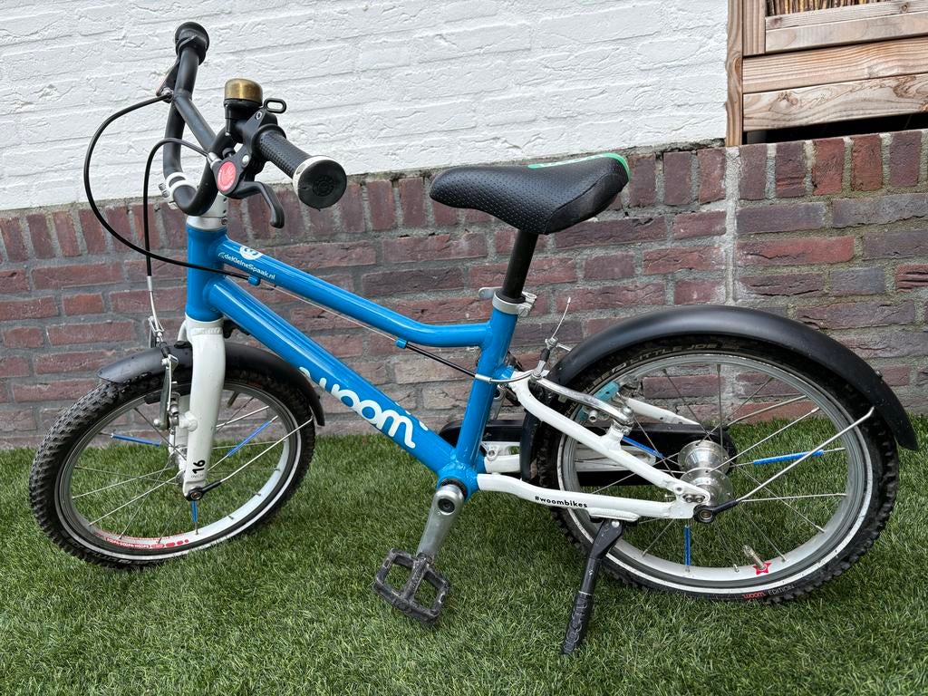 Woom 3 Kinderfiets - Blauw, Fietsen en Brommers, Fietsen | Kinderfietsjes, Ophalen, Zo goed als nieuw, Velgrem, 16 tot 20 inch